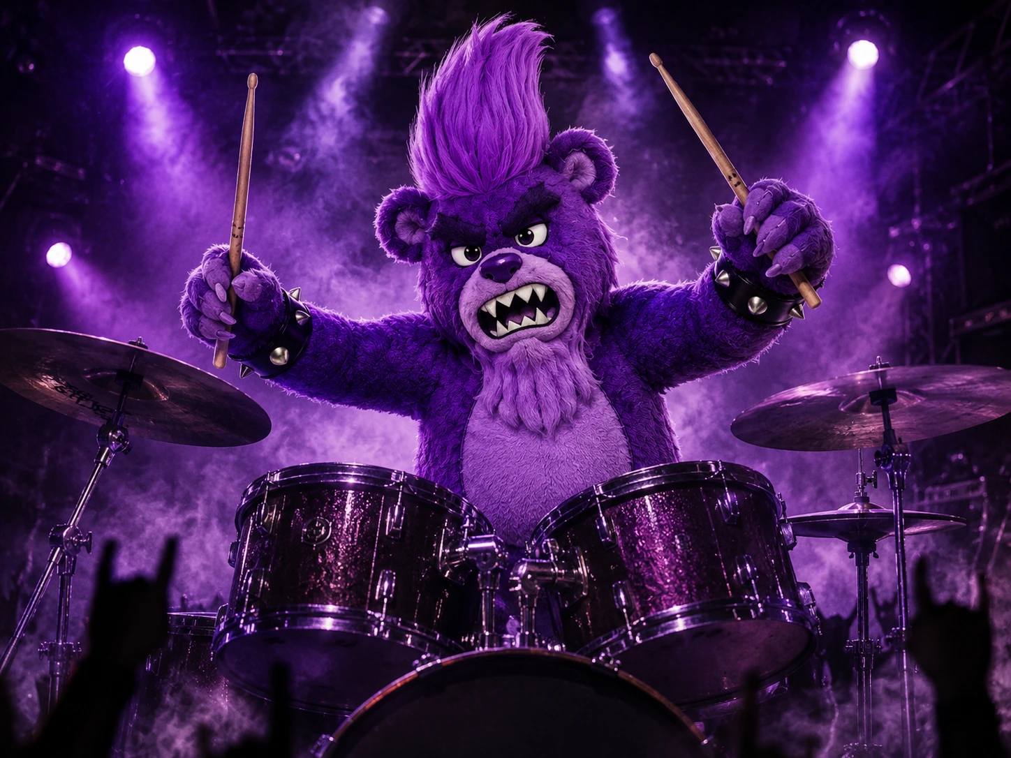 The Monsters drummer performing live