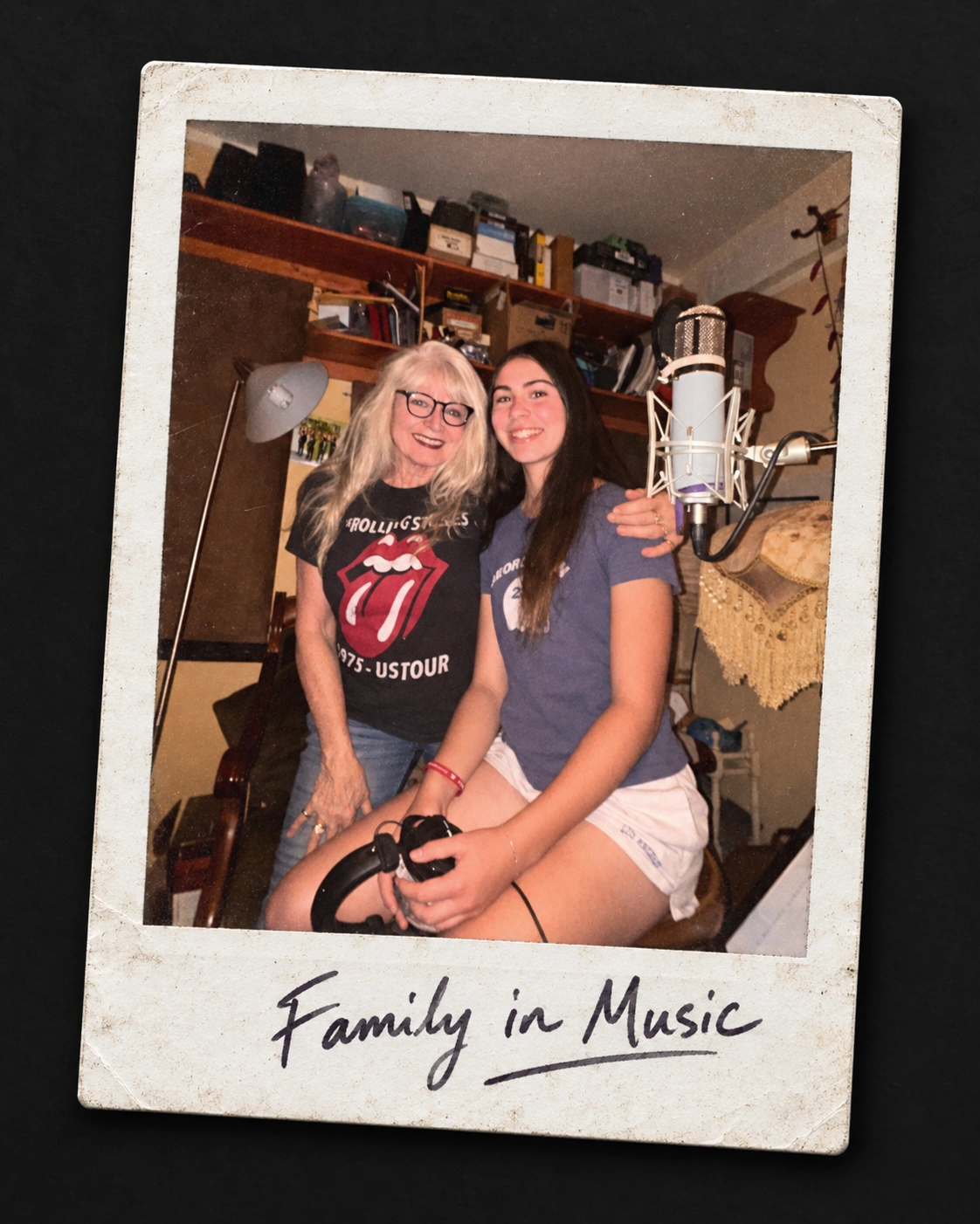 Evan and Juliet recording Dance With The Monster — studio photograph 6